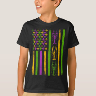 Mardi Gras American Flag Fat Tuesday New Orleans M T-Shirt