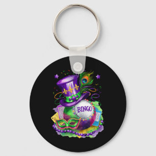 Mardi Gras And Bingo Perfect Mix Costume Festival  Keychain