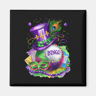 Mardi Gras And Bingo Perfect Mix Costume Festival Magnet