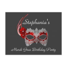 "Mardi Gras Anniversaire" - Invitation à la fête
