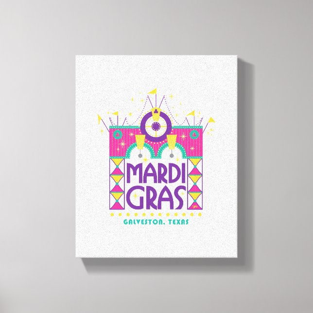 Mardi Gras Arch, Galveston, Texas Canvas Print (Front)
