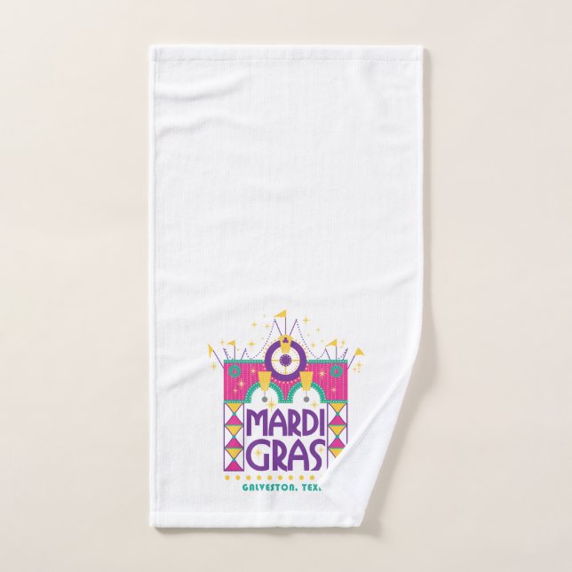 Mardi Gras Arch, Galveston, Texas Hand Towel (Hand Towel)