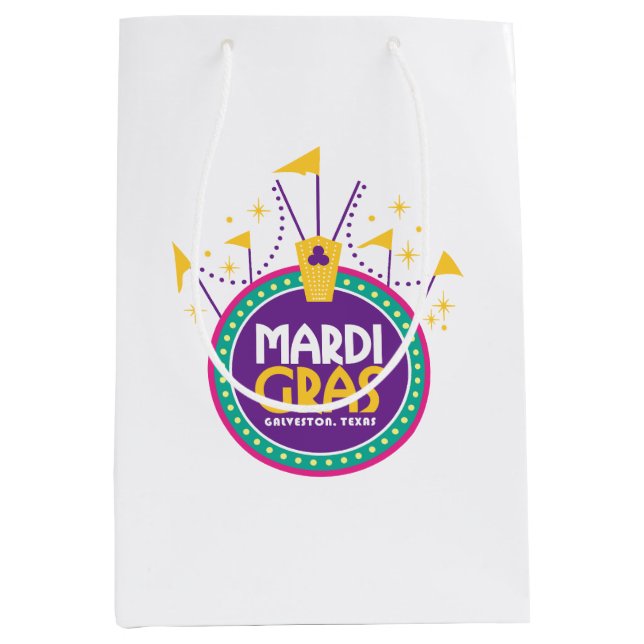 Mardi Gras Arch inspired, Galveston, Texas Medium Gift Bag (Front)