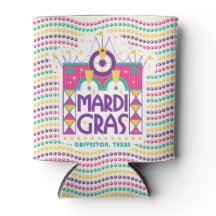 Mardi Gras Arch with beads, Galveston, Texas Can C