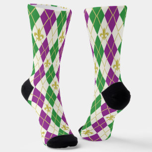 Mardi Gras Argyle Socks