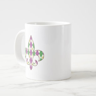 Mardi Gras Argyle Specialty Mug