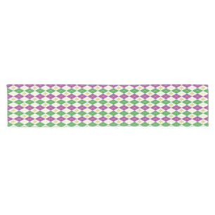 Mardi Gras Argyle Table Runner