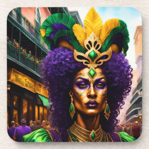 Mardi Gras Art Coaster