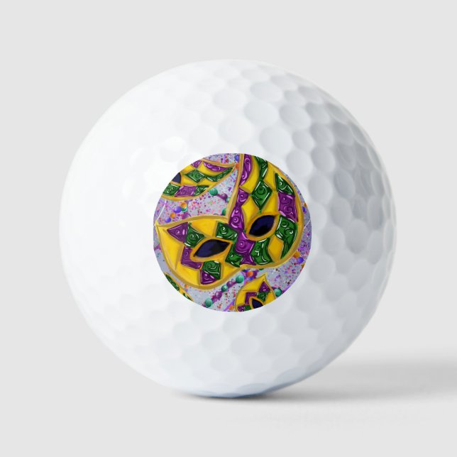 MARDI GRAS ART    GOLF BALLS (Front)