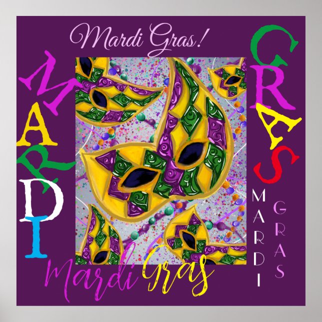 MARDI GRAS ART   POSTER (Front)