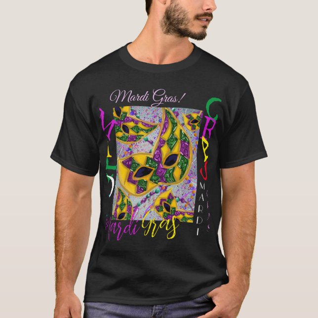 MARDI GRAS ART   T-Shirt (Front)