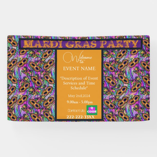 MARDI GRAS BANNER (Horizontal)