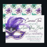 Mardi Gras Bash | 21st Birthday Invitation<br><div class="desc">Being 21 is a milestone by itself. There are certain aspects that need cautious deliberation before you get to say yes. For instance, think if this will be an all-adult party. What makes a perfect Mardi Gras masquerade birthday party? Food, fun, friends and the right invitation. As the theme suggests,...</div>