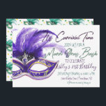 Mardi Gras Bash | 21st Birthday Invitation<br><div class="desc">Being 21 is a milestone by itself. There are certain aspects that need cautious deliberation before you get to say yes. For instance, think if this will be an all-adult party. What makes a perfect Mardi Gras masquerade birthday party? Food, fun, friends and the right invitation. As the theme suggests,...</div>