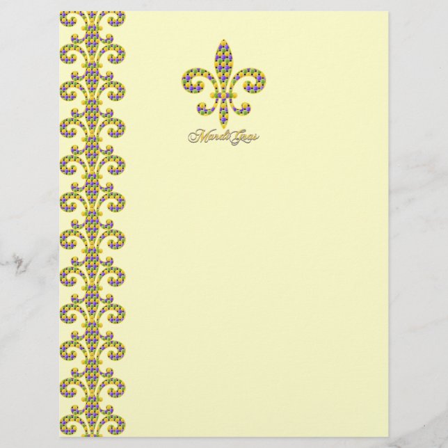 Mardi Gras bead Fleur de lis (Front)