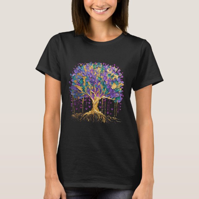 Mardi Gras Bead Tree Carnival New Orleans 2025 T-Shirt (Front)