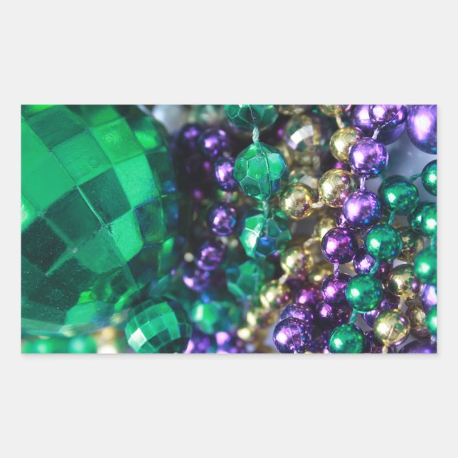 Mardi Gras Beads Customized Decal Stickers (Front)
