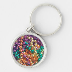Mardi Gras Beads Keychain