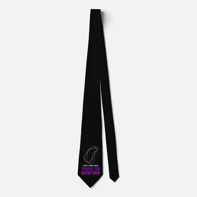Mardi Gras Beads Necktie (Front)