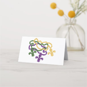 Mardi Gras Beads Place Card
