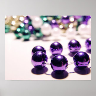 Mardi Gras Beads Poster