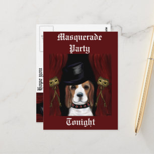 MARDI GRAS BEAGLE POSTCARD