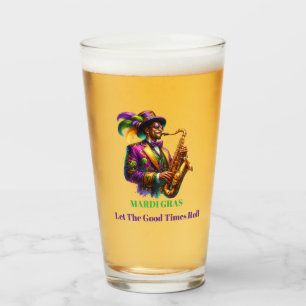 Mardi Gras Beer Glass