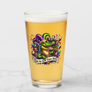 Mardi Gras Beer Glass