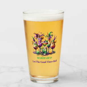 Mardi Gras Beer Glass