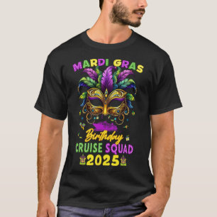 Mardi Gras Birthday Cruise Squad 2025 Family Match T-Shirt