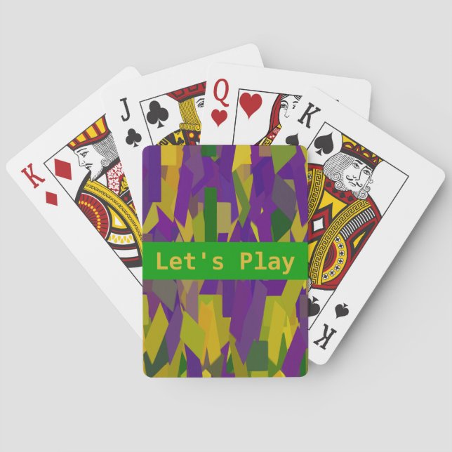 Mardi Gras Blocks Playing Cards (Back)