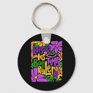 Mardi Gras Boho Laissez Les Bon Temps Rouler Fleur Keychain