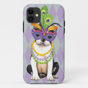 Mardi Gras Boston Terrier iPhone 11 Case
