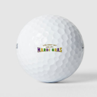 MARDI GRAS Bourbon Street French Quarter New Orlea Golf Balls