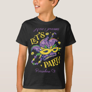 Mardi Gras Bourbon Street New Orleans Souvenir Lou T-Shirt