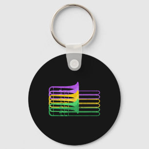 Mardi Gras Br Trombone Marching Orchestra  Keychain