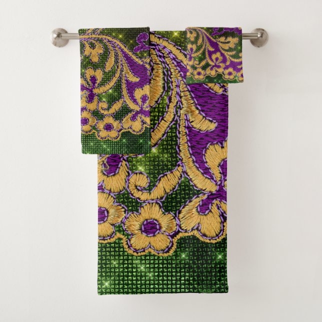 Mardi Gras Broderie Florale Designer (En situation)