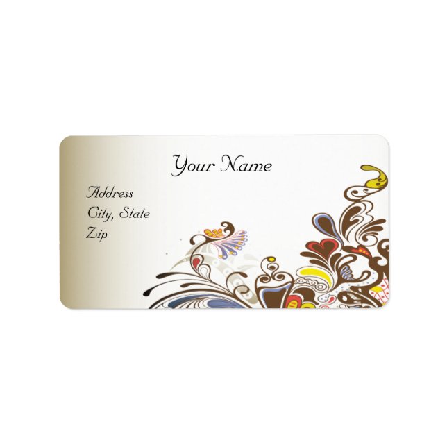 Mardi Gras Brown  Wedding  Avery Label (Front)