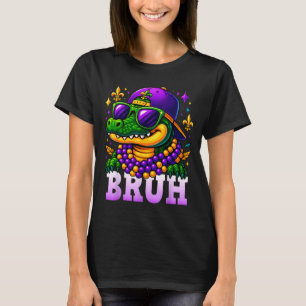 Mardi Gras Bruh Mardigator Alligator Costume Teens T-Shirt