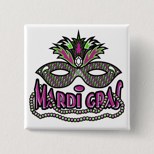 Mardi Gras button (Front)