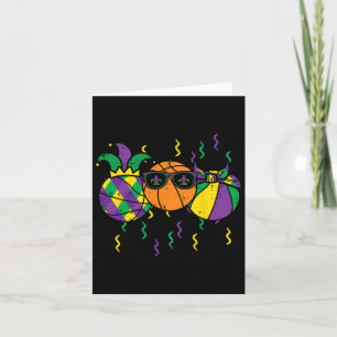 Mardi Gras Bysketbyll Fun Sports Boys Kids Toddler Card