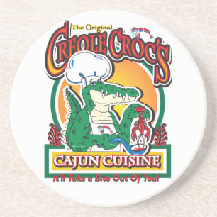 Mardi Gras Cajun Crocodile Coaster