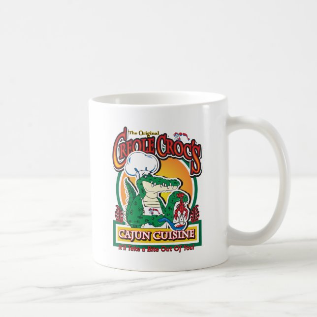 Mardi Gras Cajun Crocodile Coffee Mug (Right)