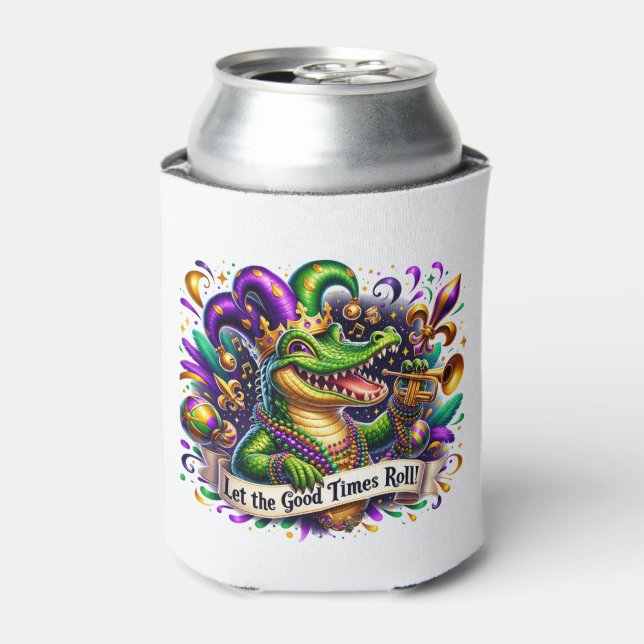 Mardi Gras Can Cooler (Can Front)