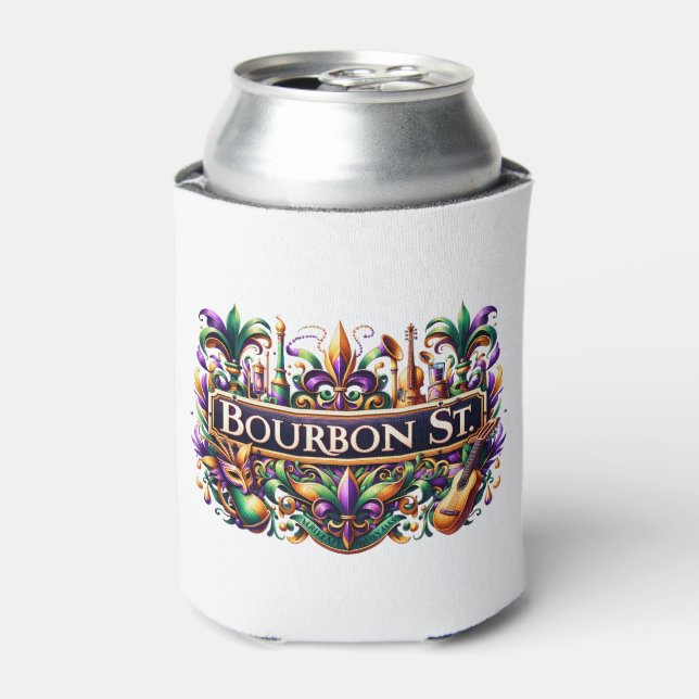 Mardi Gras Can Cooler (Can Front)