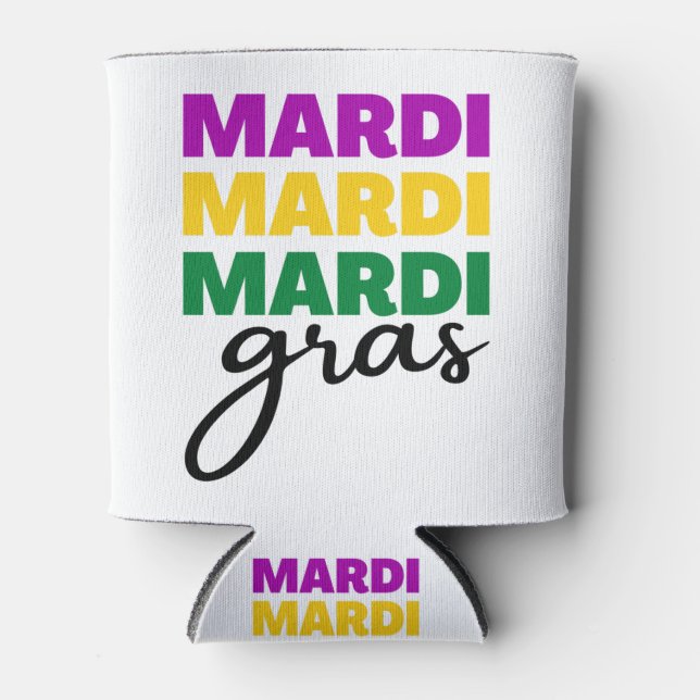 Mardi Gras Can Cooler (Front)