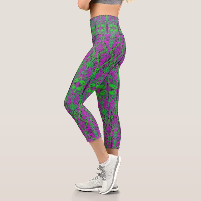 Mardi Gras Capri Leggings (Left)