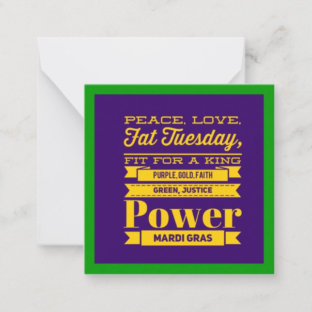 Mardi Gras Card (Front)