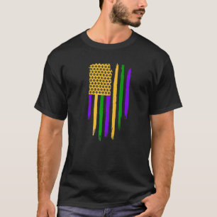 Mardi Gras Carnival American Flag Cajun Festival T-Shirt