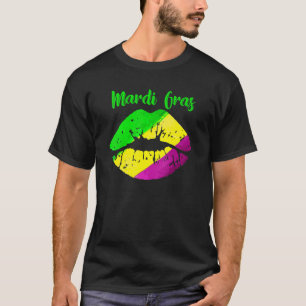 Mardi Gras Carnival Costume Purple Fleur De Lys Li T-Shirt